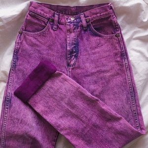 Wrangler Purple Acid Washed High Waisted Jeans